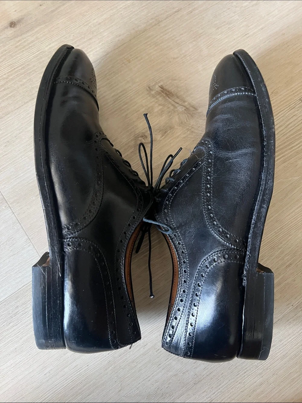 ALDEN 909 Wingtip Cap-Toe Black Lace-Up Oxford -11.5 B/D